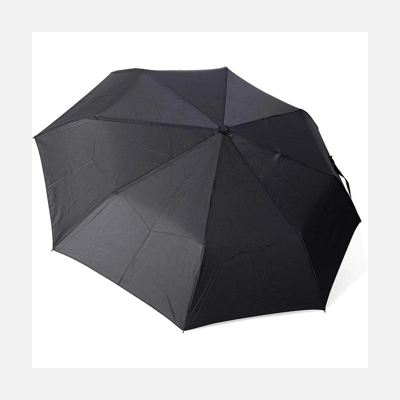 黑色8骨折叠晴雨伞 一开一收 便携旅行短柄伞